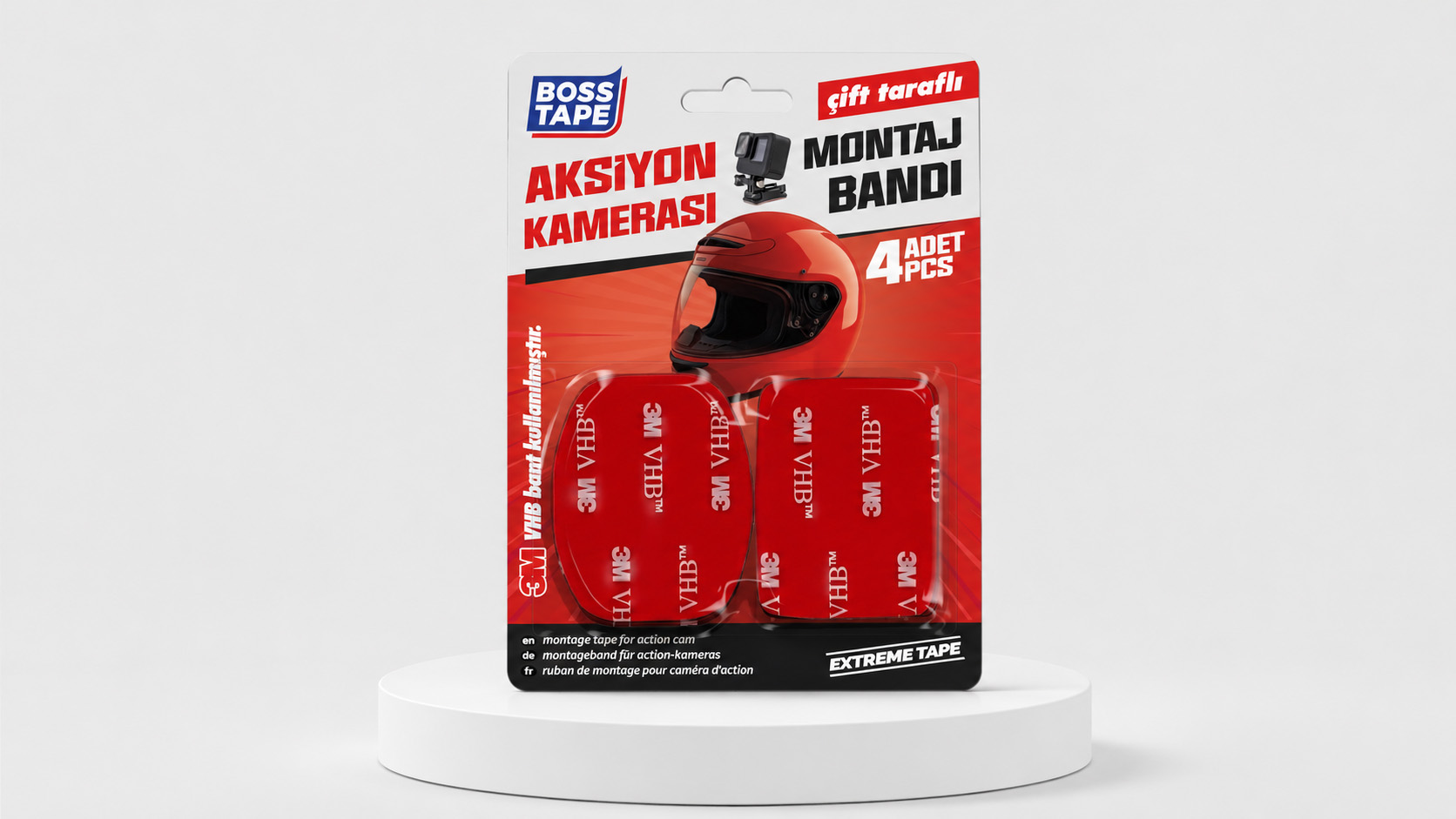 Aksiyon Kamerası Yapıştırma Bandı