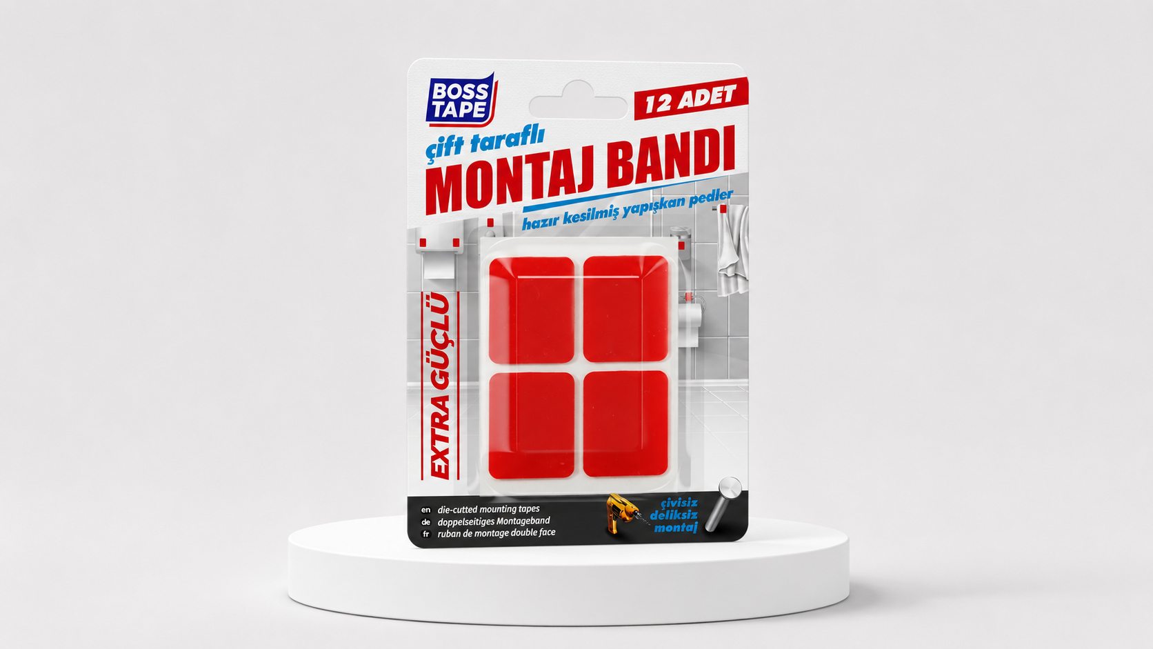 Hazır Ebat Montaj Bandı 12'li