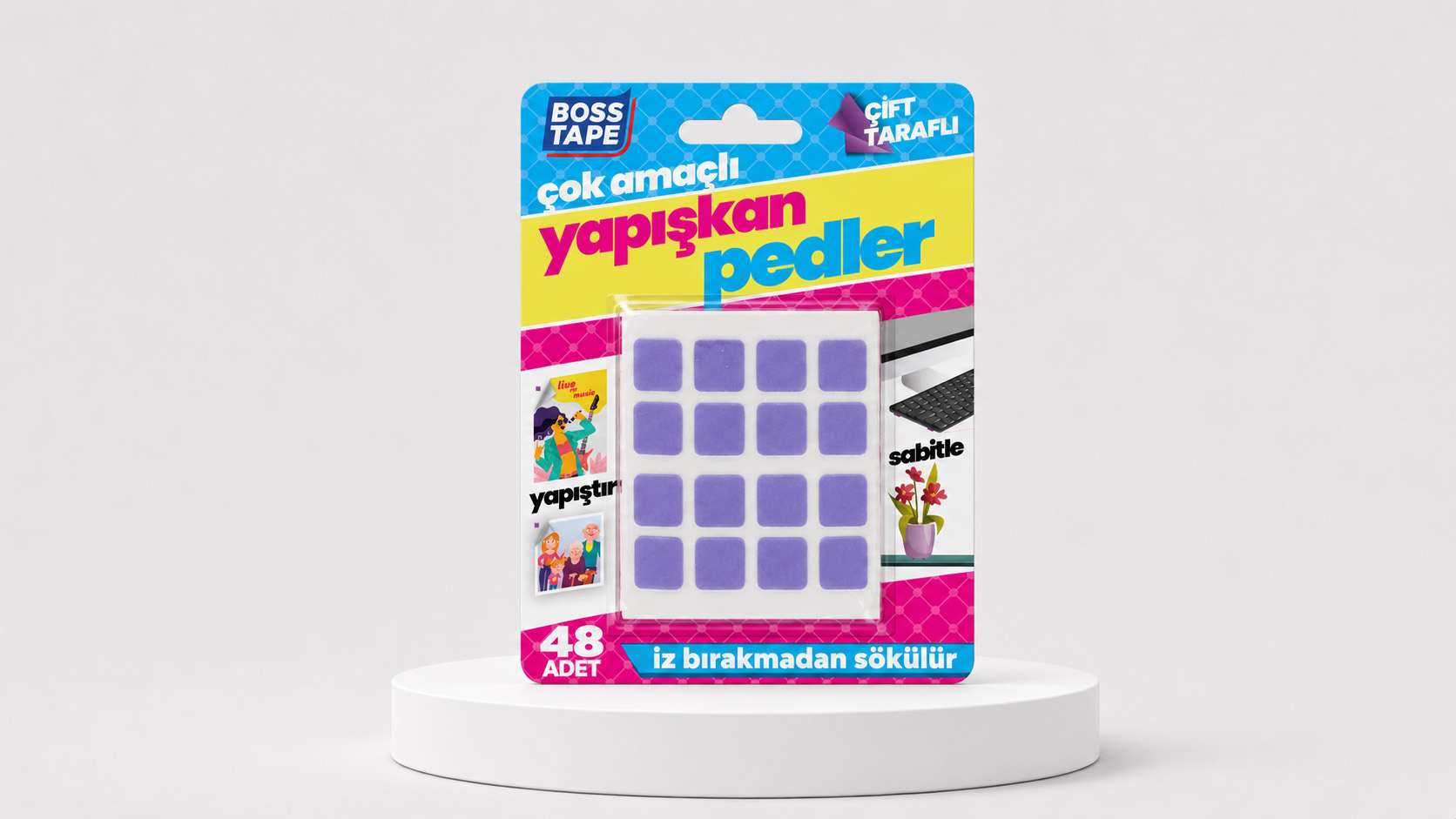 İz Bırakmaz Yapışkan Pedler