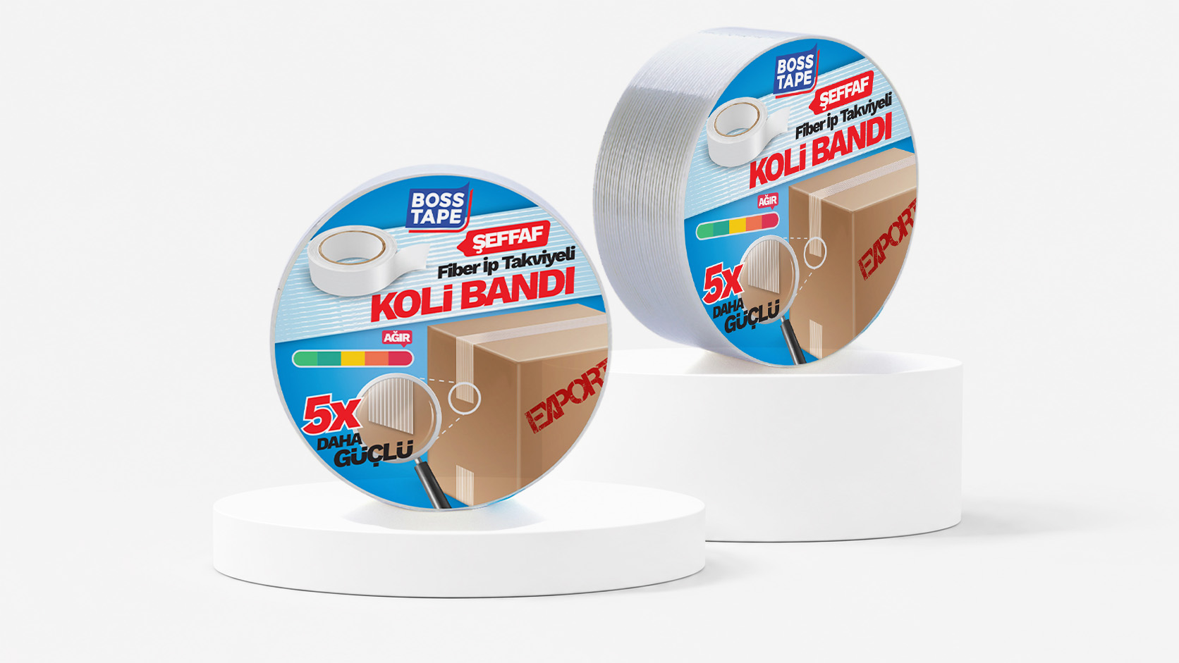 İp Takviyeli Güçlü Koli Bantları